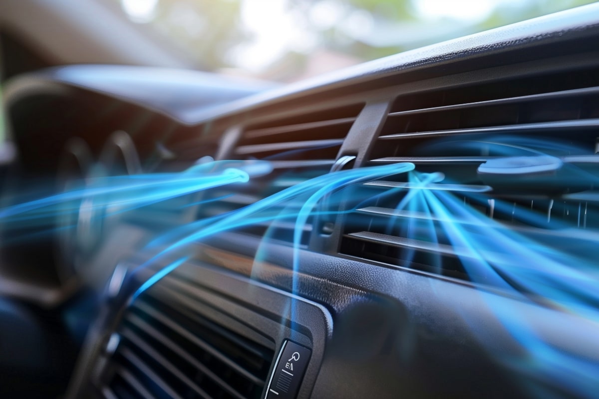 zu sehen ist eine Klimaanlage im Auto 